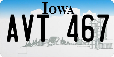 IA license plate AVT467
