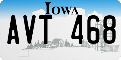 IA license plate AVT468