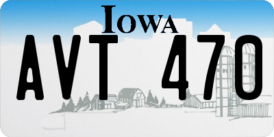 IA license plate AVT470