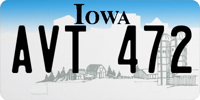 IA license plate AVT472