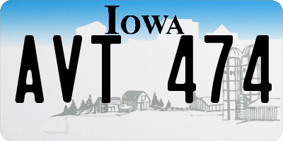 IA license plate AVT474