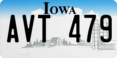 IA license plate AVT479