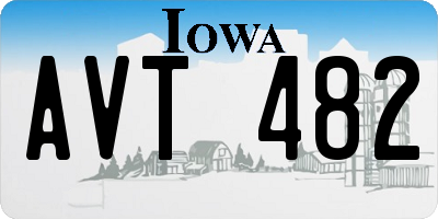 IA license plate AVT482
