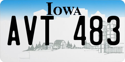 IA license plate AVT483