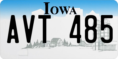 IA license plate AVT485