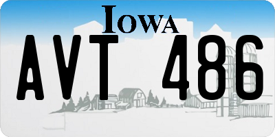 IA license plate AVT486