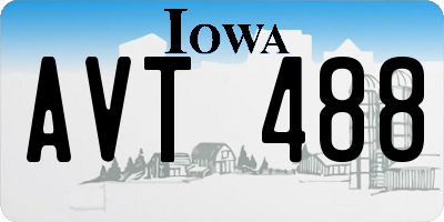 IA license plate AVT488