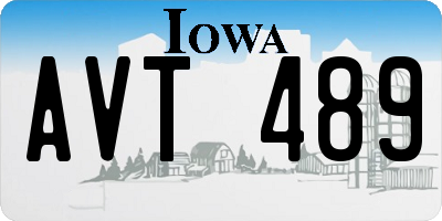 IA license plate AVT489