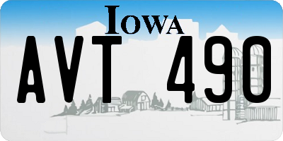 IA license plate AVT490