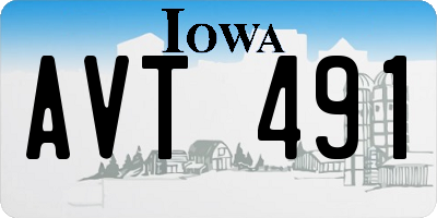 IA license plate AVT491
