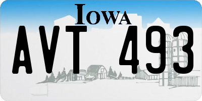 IA license plate AVT493