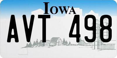 IA license plate AVT498