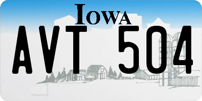 IA license plate AVT504