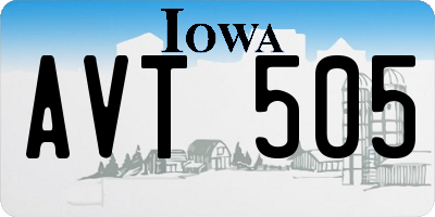 IA license plate AVT505