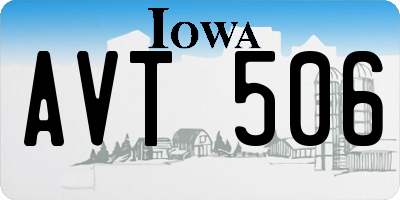 IA license plate AVT506