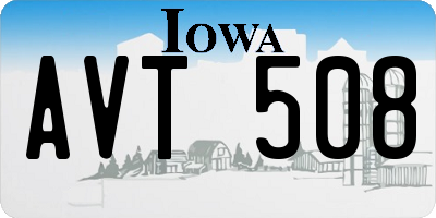 IA license plate AVT508