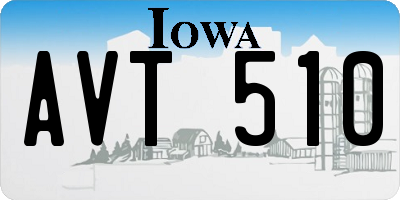 IA license plate AVT510
