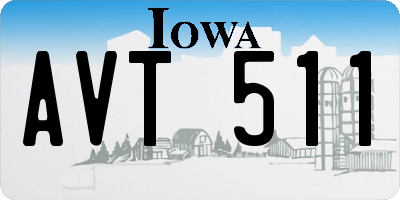 IA license plate AVT511