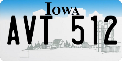 IA license plate AVT512