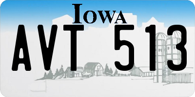 IA license plate AVT513