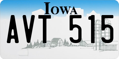 IA license plate AVT515