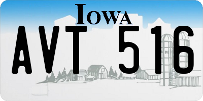 IA license plate AVT516
