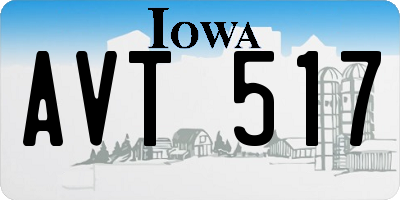 IA license plate AVT517