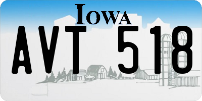 IA license plate AVT518