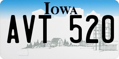 IA license plate AVT520