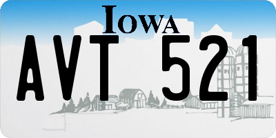 IA license plate AVT521