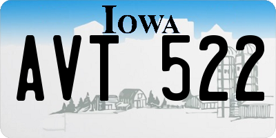 IA license plate AVT522