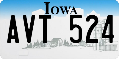 IA license plate AVT524