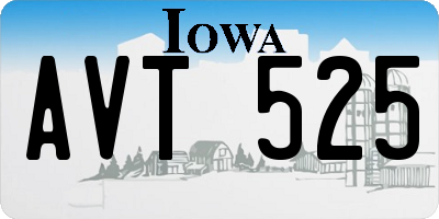 IA license plate AVT525