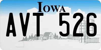 IA license plate AVT526