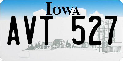 IA license plate AVT527