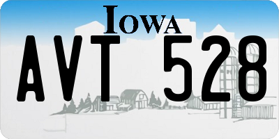 IA license plate AVT528
