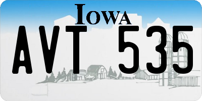 IA license plate AVT535
