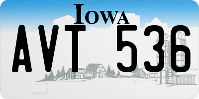 IA license plate AVT536
