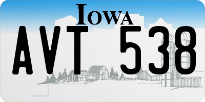 IA license plate AVT538