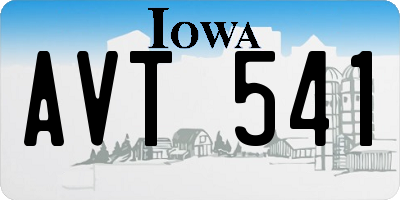 IA license plate AVT541