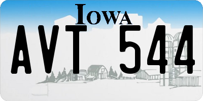 IA license plate AVT544