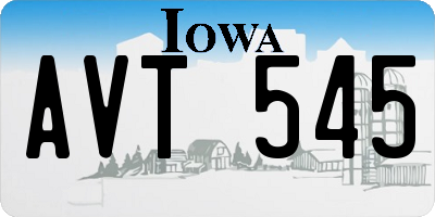 IA license plate AVT545
