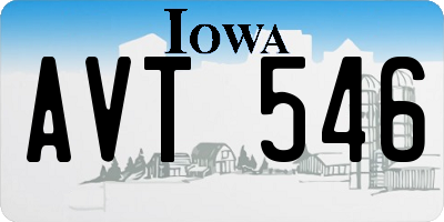 IA license plate AVT546