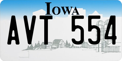 IA license plate AVT554