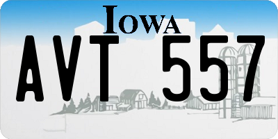 IA license plate AVT557