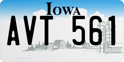 IA license plate AVT561