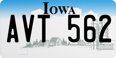 IA license plate AVT562