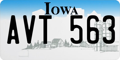 IA license plate AVT563