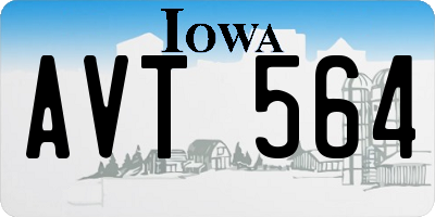 IA license plate AVT564