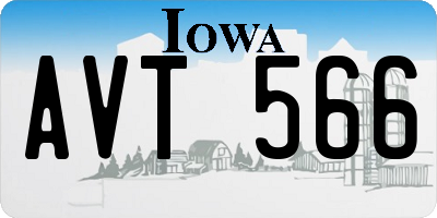 IA license plate AVT566